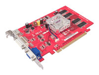  ASUSRadeon X550 400 Mhz PCI-E 128 Mb 500 Mhz 64 bit DVI TV HyperMemory 512Mb