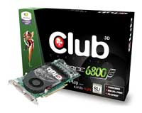  Club-3DGeForce 6800 GT 350 Mhz PCI-E 256 Mb 1000 Mhz 256 bit 2xDVI TV YPrPb
