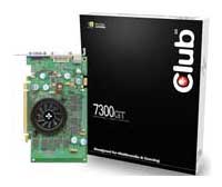  Club-3DGeForce 7300 GT 350 Mhz PCI-E 256 Mb 650 Mhz 128 bit DVI TV YPrPb