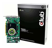  Club-3DGeForce 7900 GT 450 Mhz PCI-E 256 Mb 1320 Mhz 256 bit 2xDVI TV YPrPb