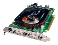  EVGAGeForce 7950 GT 600 Mhz PCI-E 512 Mb 1450 Mhz 256 bit 2xDVI TV YPrPb