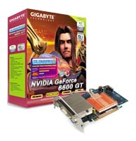  GigaByteGeForce 6600 GT 500 Mhz PCI-E 256 Mb 1000 Mhz 128 bit DVI TV YPrPb
