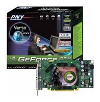  PNYGeForce 7950 GT 550 Mhz PCI-E 512 Mb 1400 Mhz 256 bit 2xDVI TV YPrPb